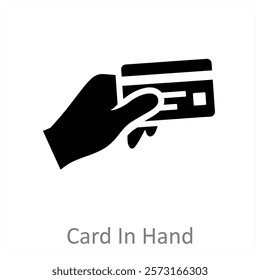 Card In Hand and card icon concept