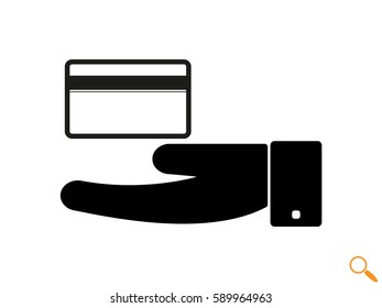 card hand, icon, vector illustration eps10