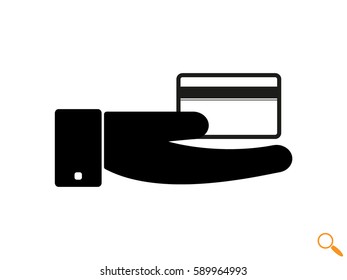 card hand, icon, vector illustration eps10