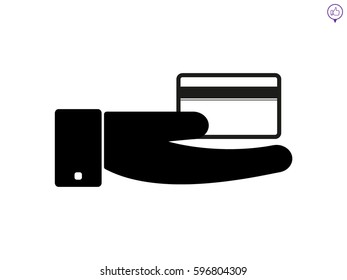 card hand, icon, vector illustration eps10