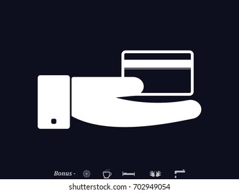 card hand, icon, vector illustration eps10