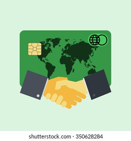card with hands icon