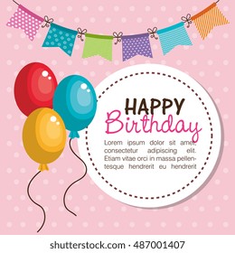 card happy birthday balloons graphic
