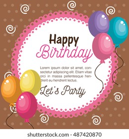 card happy birthday balloons graphic