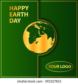 Card Happy Earth day Vector Illustration