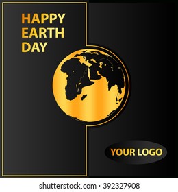 Card Happy Earth day Vector Illustration