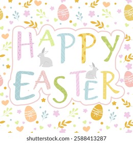 Card happy easter. Print for easter
