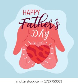 card of the happy fathers day vector illustration design
