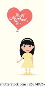 Card of Happy Mother's Day. Vector illustration