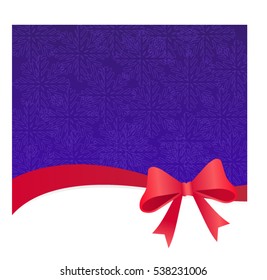 The card with Happy New Year  and Christmas, snowflake design background. Vector illustration.