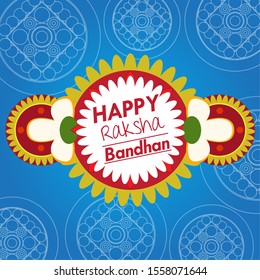 Card of happy raksha bandhan - Vector illustration