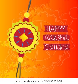 Card of happy raksha bandhan - Vector illustration