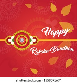 Card of happy raksha bandhan - Vector illustration