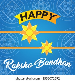 Card of happy raksha bandhan - Vector illustration