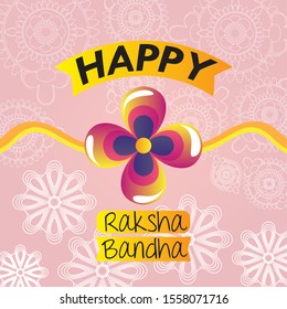 Card of happy raksha bandhan - Vector illustration