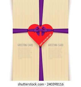 Card Happy Valentine's Day, Isolated on white background