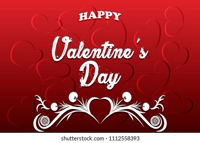 card happy valentine's day vector illustration