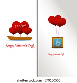 Card Happy Valentine's Day. Vector Illustration