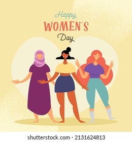 card for happy womens day, design