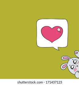 card: hare in love