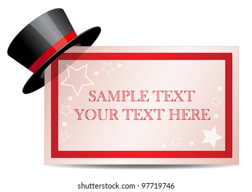 Card with a hat