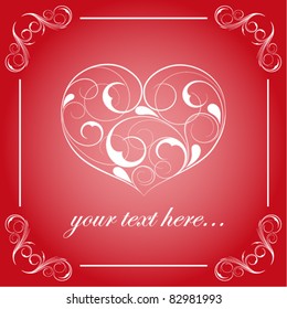 Card with heart