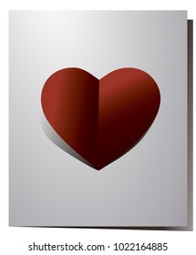 A card with a heart and an inscription, with love