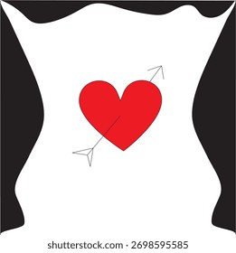 Una tarjeta con forma de corazón 