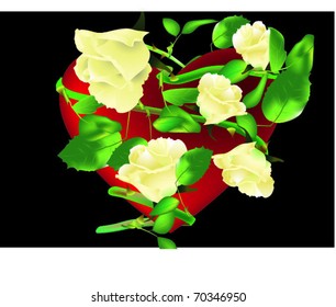 Card: heart and thorns