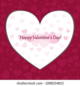 Card with a heart for Valentine's Day
