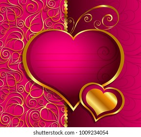 Card with a heart for Valentine's Day