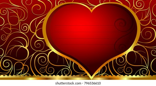 Card with a heart for Valentine's Day