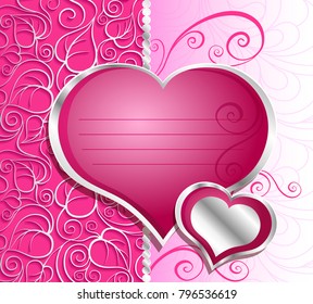 Card with a heart for Valentine's Day