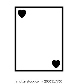 Card Hearts  icon vector. Playing card black.