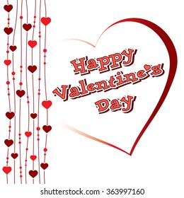 card with hearts for st. valentine's day