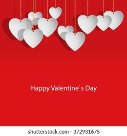 card with hearts for Valentine's Day