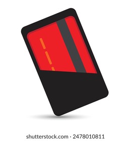 Card holder with credit card inside