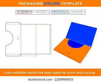 Card Holder Envelope, Dieline Template 