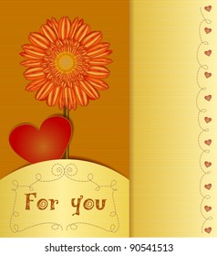 The card for the holiday