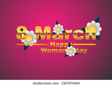 card for the holiday "March 8" (International Women's Day)
