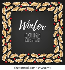 Card with holly