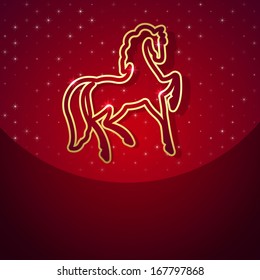 Card with a horse with space for text