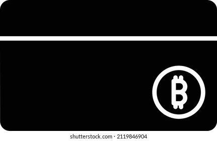 Card Icon. Bitcoin and Cryptocurrency Sign and Symbol.