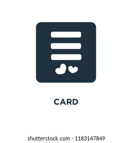 Card icon. Black filled vector illustration. Card symbol on white background. Can be used in web and mobile.