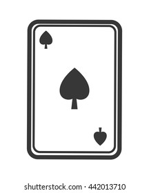 Card icon. Casino and las vegas design. Vector graphic
