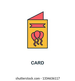 Card icon. Creative 2 colors design from Card icon from party icon collection. Perfect for web design, apps, software, printing
