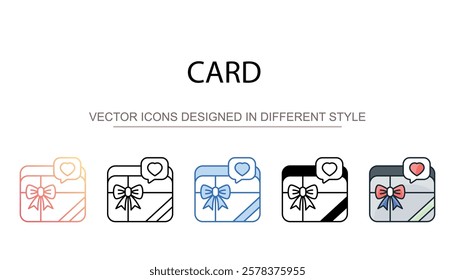 Card icon design with white background stock illustration