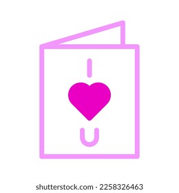 card icon duotone pink style valentine illustration vector element and symbol perfect. Icon sign from modern collection for web.