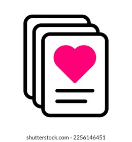 card icon duotone red style valentine illustration vector element and symbol perfect. Icon sign from modern collection for web.