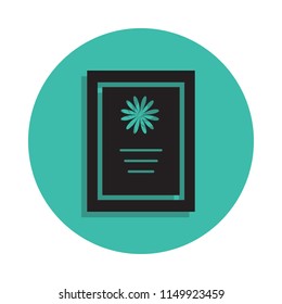 card icon. Element of printing house for mobile concept and web apps icon. Thin line icon with shadow in badge for website design and development, app development